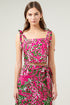 Cienega Floral Strokes Tie Strap Top
